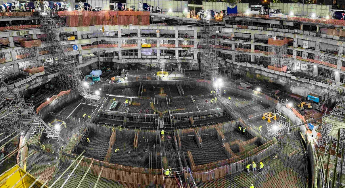 pan united corp completes concrete pour foundation skywaters set be singapores - 24972